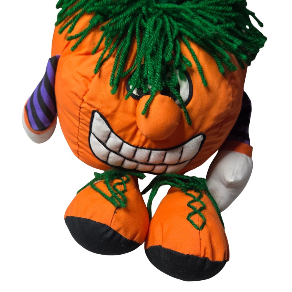 Vintage 1996 Little Treasures Joelson Industries Halloween Pumpkin Plush Man